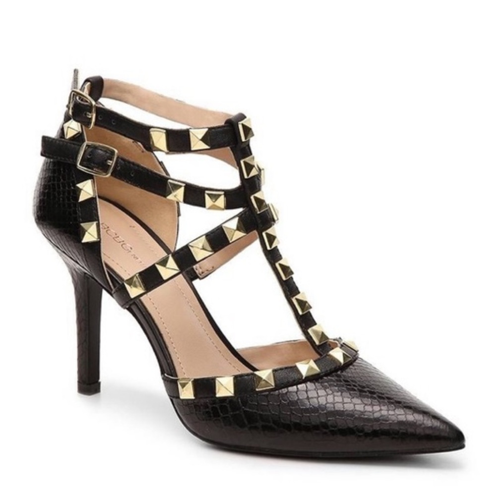 BGBGENERATION black snake print studded heels